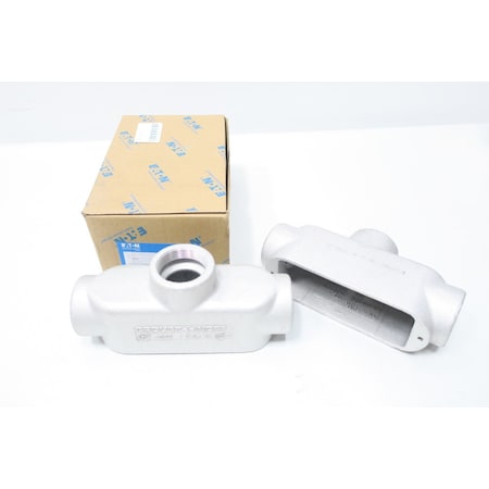 Crouse-Hinds CONDULET MARK 9 ALUMINUM TB 1-1/2IN CONDUIT OUTLET BODIES AND Box, 2PK TB59